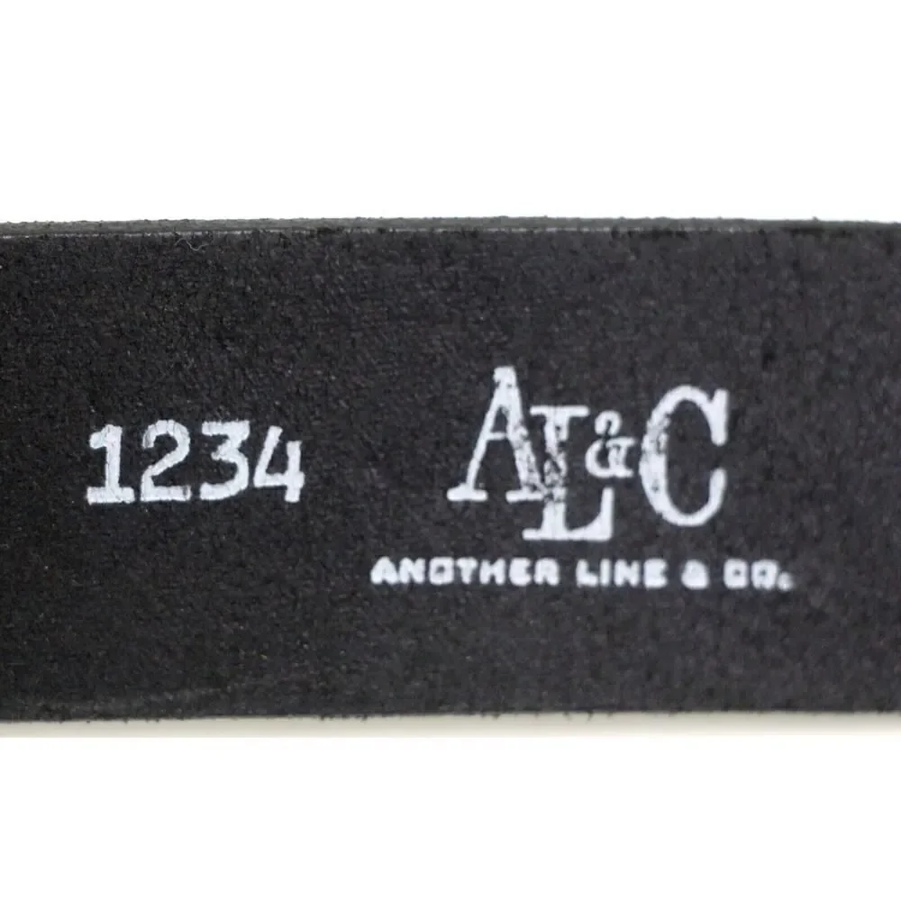 AL & Co BLACK REAL LEATHER 1 3/8